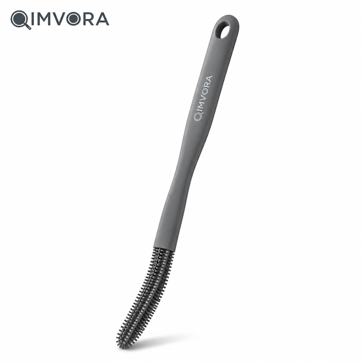 QIMVORA Silicone Gap Cleaning Brush – Long Handle Kitchen Sink Crevice Cleaner, Flexible Silicone Scrub Brush for Faucet Edges, Countertop Seams, Tile Gaps & Hard-to-Reach Areas
